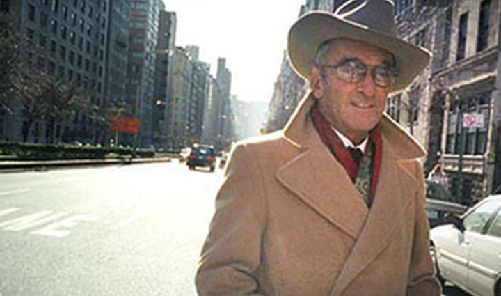 Charles Evans walking in New York City.